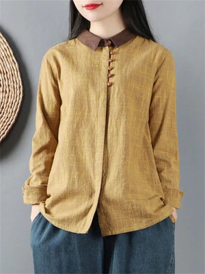 Comfy Simple Cotton Shirts For Lady