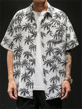 Japanese Style Printed Holiday Relaxed Original Design Men's Shirts