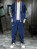 Chinese Style Casual Dragon Printed Outfits For Men