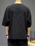 New Linen Chinese Style Solid Color Men's Shirts