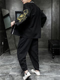 Chinese Style Casual Dragon Printed Outfits For Men