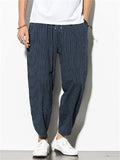 Comfort Casual Striped Linen Pants for Men