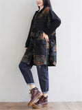 Floral Printed Hooded Jacket With Pockets