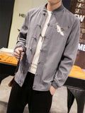 Spring Style Simple Crane Cool Men's Jackets