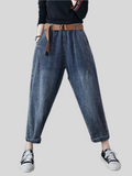 Plus Size Spring Autumn Casual Vogue Long Jeans