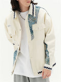 Irregular Patchwork Printed All-match Jackets