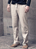 Casual Solid Color Drawstring Beach Pants