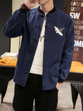 Spring Style Simple Crane Cool Men's Jackets