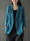 Loose Comfy Cotton Linen Casual Jackets