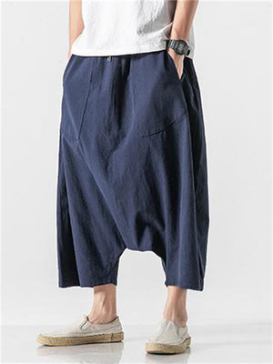 Men's Loose Solid Color Harem Pants