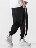 Retro Drawstring Solid Color Pants