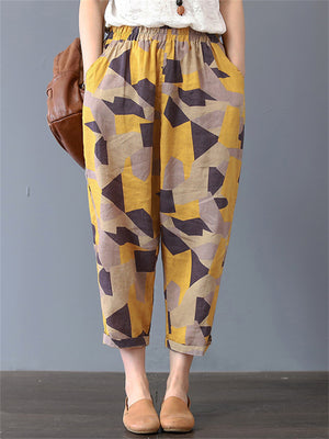 New Arrival Stylish Printed Breathable Baggy Pants For Ladies