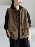 Casual Cargo Button Female Jackets