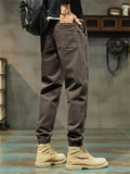 Fashionable Casual Loose Men's Solid Drawstring Pants