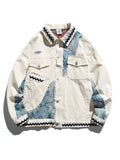 Irregular Patchwork Printed All-match Jackets