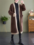 Large Size Autumn Winter Cozy Cardigan Sweater Women's Jackets