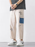 Japanese Style Cute Printed Loose Men's Pants