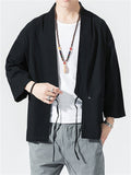 Cissot Casual Loose Comfy Kimono Shirts for Men