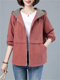 New Loose Hooded Casual Ladies Jackets