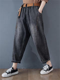 Plus Size Spring Autumn Casual Vogue Long Jeans