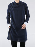 Men's Hanfu Long Cotton Linen Jacket