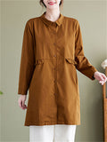 Ladies Cargo Fashionable Cool Large Size Relaxed Long Jackets In Stock