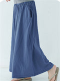 Casual Solid Color Wide Leg Pants