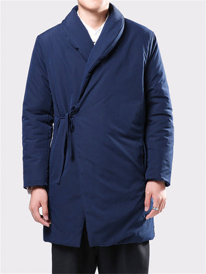 Men's Winter Warm Vintage Midi Coat