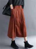 Large Size Literary Linen Women's Skirts