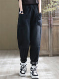 Retro Patchwork Casual Washed Jeans