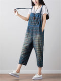 Loose Adjustable Printed Jumpsuits With Pocket