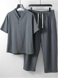 Comfy Loose Cotton Linen  Short Sets