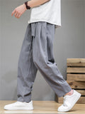 Men's Cotton Linen Chinese Style Simple Lantern Pants