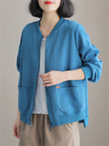 Autumn Winter Solid Color Age-reduced Baseball Uniform Women's Jackets