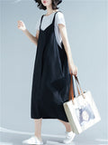 Women's Spring Summer Cotton Linen Slip Dresses