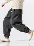 Drawstring Thick Solid Color Ankle-Banded Pants