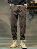 Fashionable Casual Loose Men's Solid Drawstring Pants