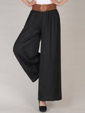 Loose Solid Color High Waist Wide Leg Pants