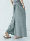 Casual Solid Color Wide Leg Pants