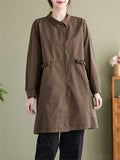 Ladies Cargo Fashionable Cool Large Size Relaxed Long Jackets In Stock