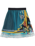 Sexy Floral Blue Mini Tulle Skirts