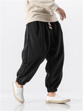 Drawstring Thick Solid Color Ankle-Banded Pants