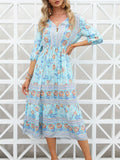 Female Spring Autumn Bohemia Style Dresses