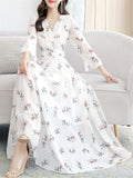 Chiffon French Style Elegant Ladies Dresses