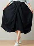 Linen Bloomers Solid Color Skirts In Stock