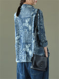 Classical Printed Blue Women's Jackets