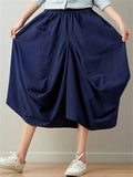 Linen Bloomers Solid Color Skirts In Stock