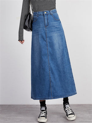 Sliming Korean Style Spring Fall Denim Best Women's Skirts