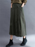 Large Size Literary Linen Women's Skirts