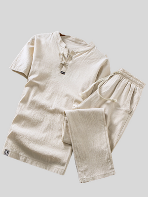 Men's Comfort Linen Sets T-shirt + Trousers